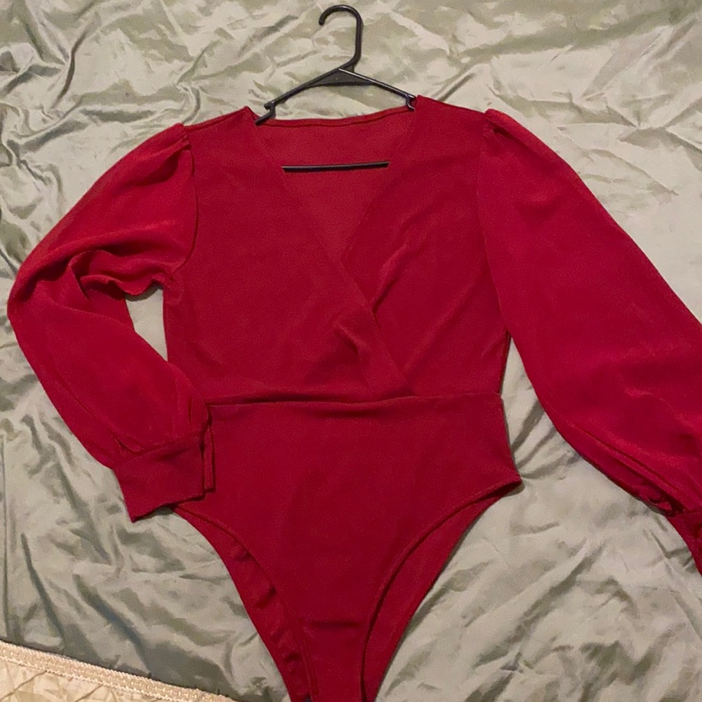 Burgundy bodysuit